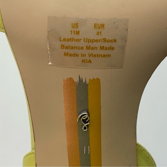 SAM EDELMAN Kia Leather Cone-Heel Sandal in Kiwi - Picture 12 of 14